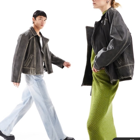 Men's Brown Leather Jacket - Picture 7 of 7